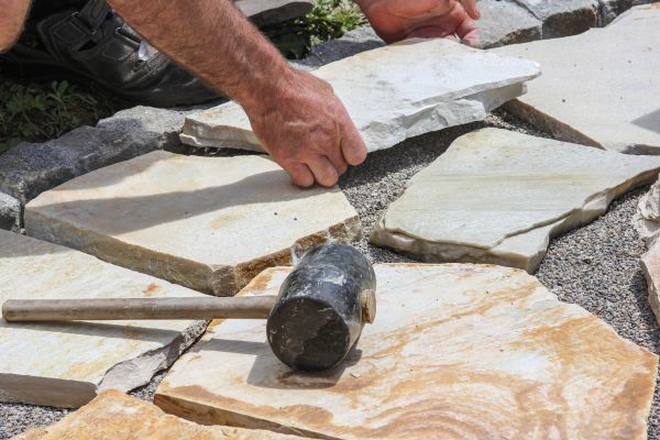 Stone Sidewalk Installation in Riverside
